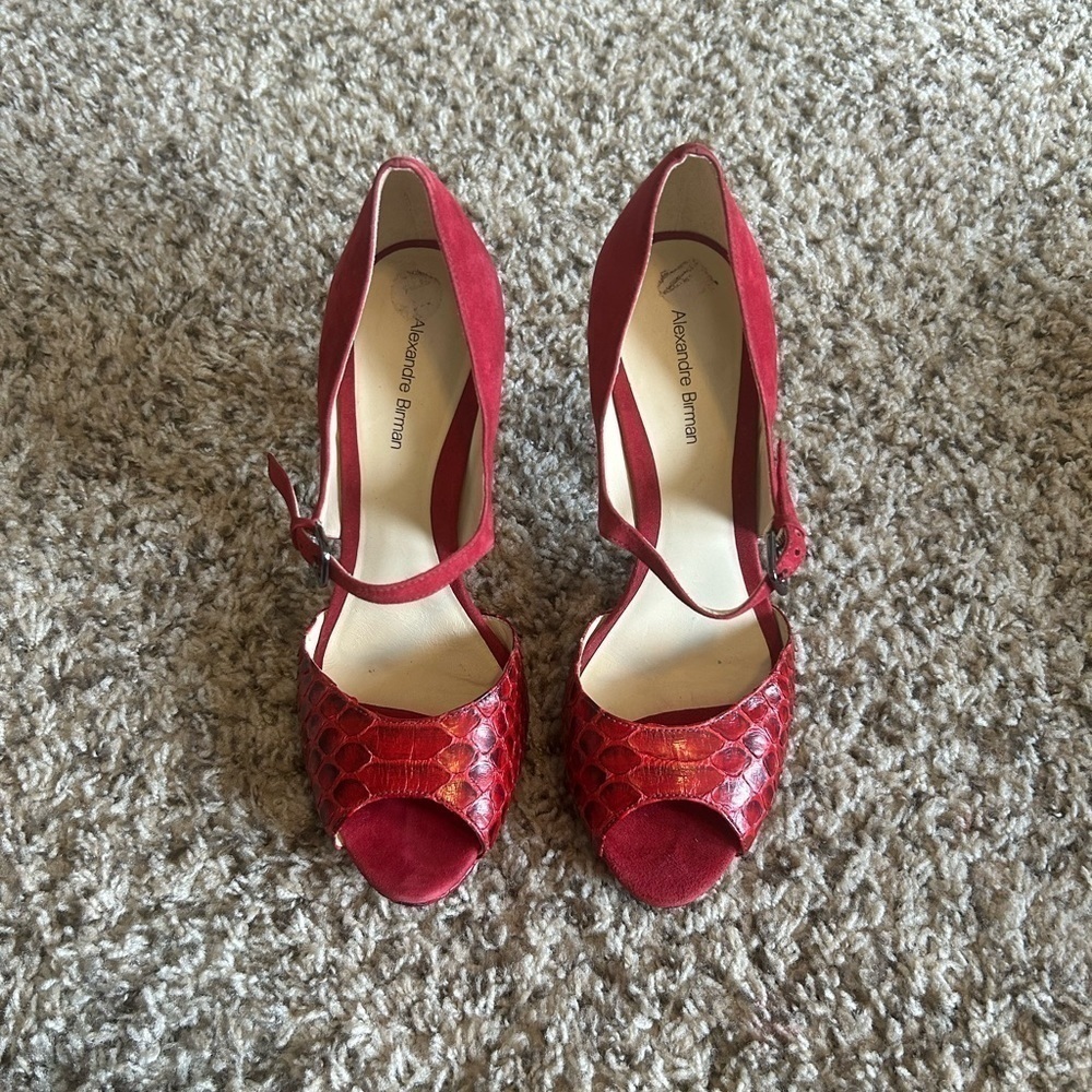 Alexandre Birman Suede And Python Leather Ankle S… - image 2